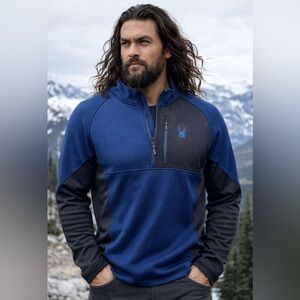 Spyder Men's Performance Jacket in Blue and Black